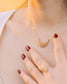 [Crescent Moon Necklace-gold] 