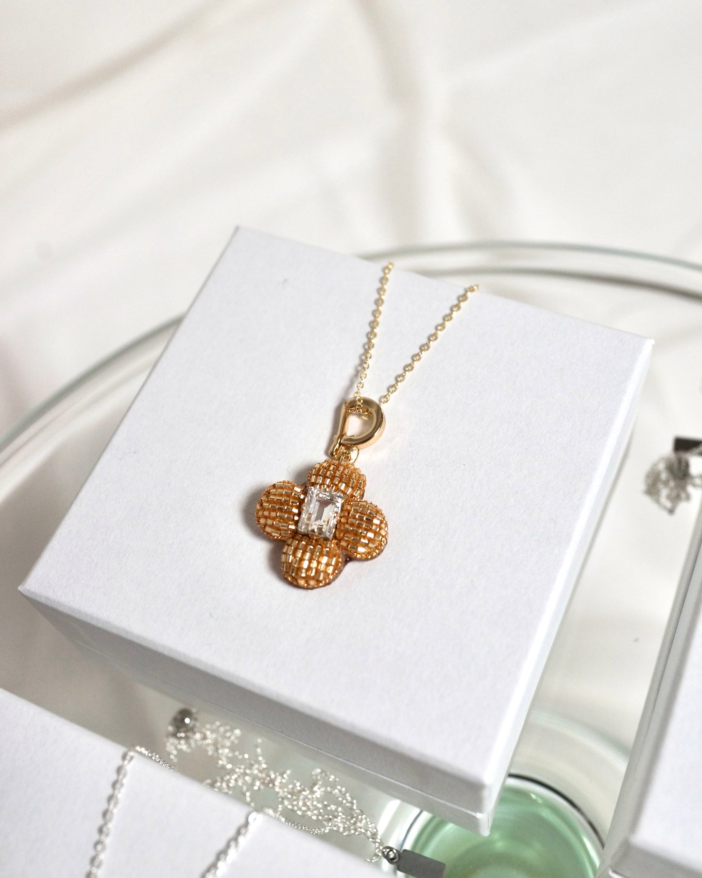 【ネックレス-Flower/gold or silver】