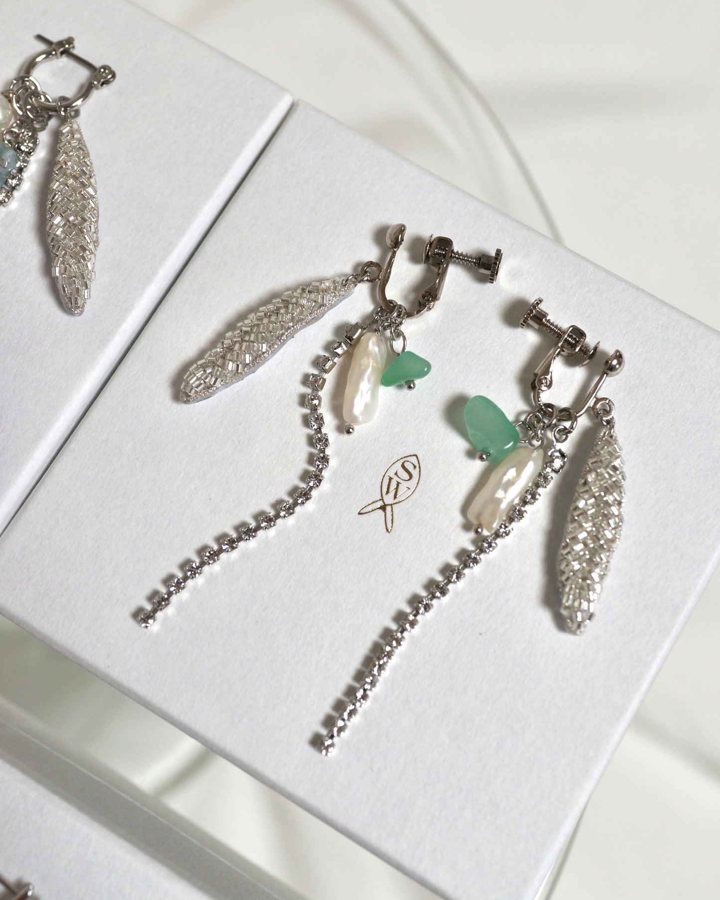 【ピアス/イヤリング-Leaf/silver】