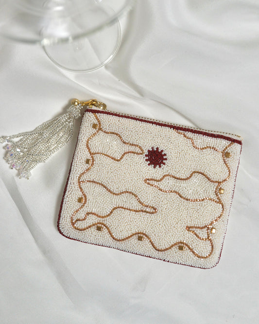 【総刺繍ポーチ/ Clouds+the SUN】