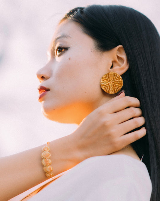 【ピアス-Full Moon/gold】