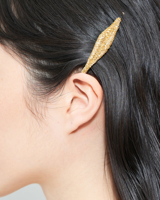 Gold leaf hair pin