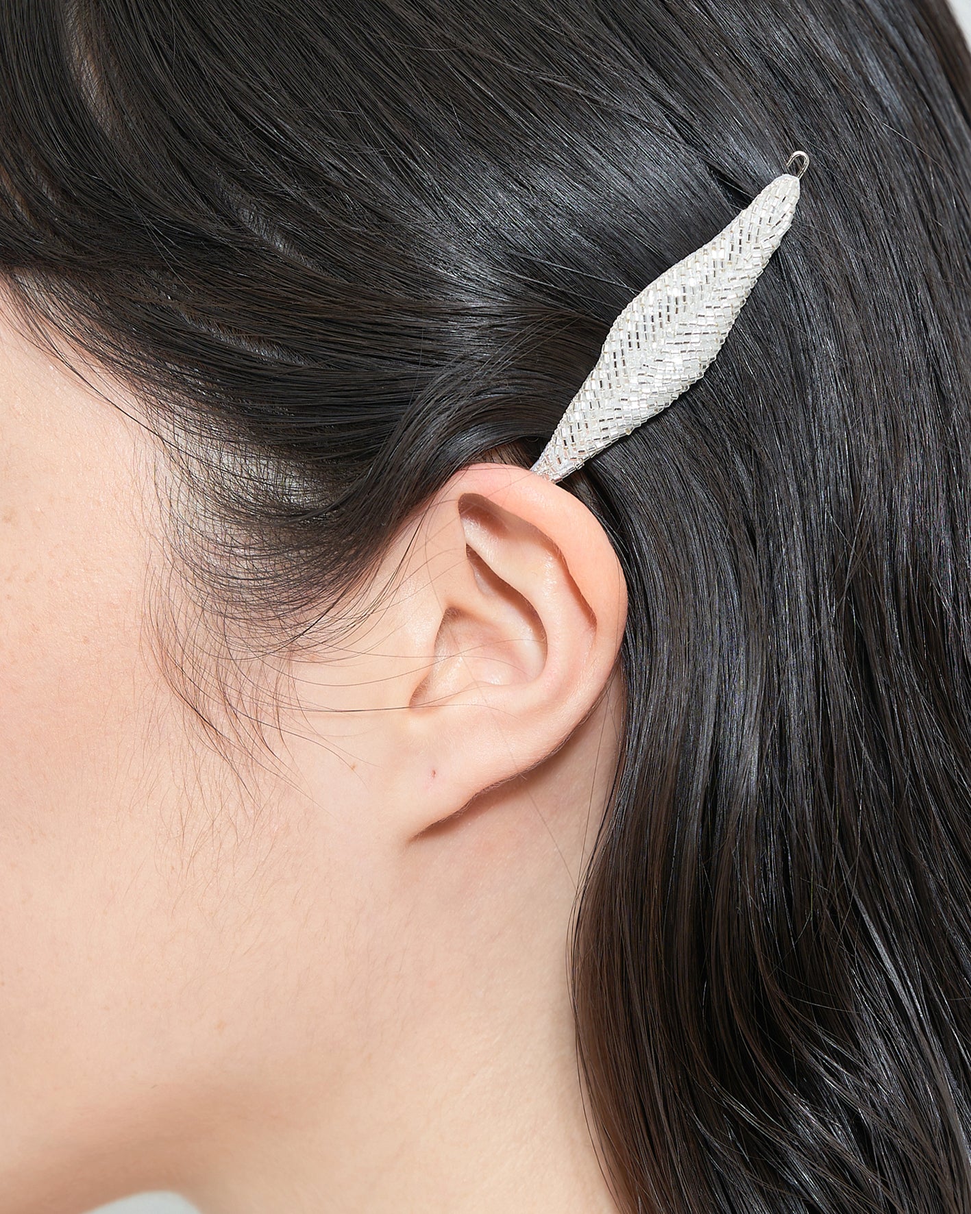 Silver leaf hair pin