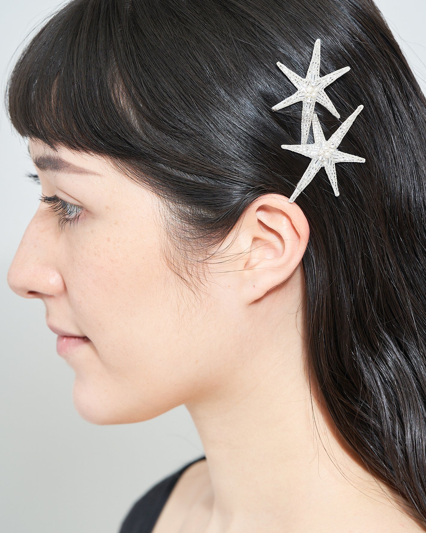 Spark silver star hair pin *mini.