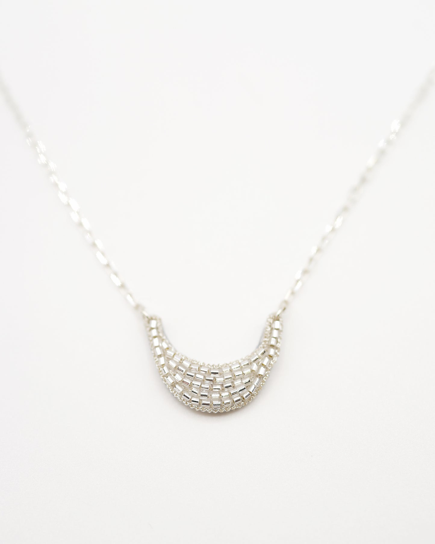 Silver moon necklace