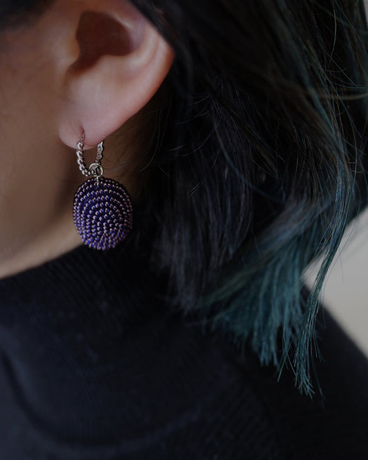 Olive seed-Purple/L Earrings
