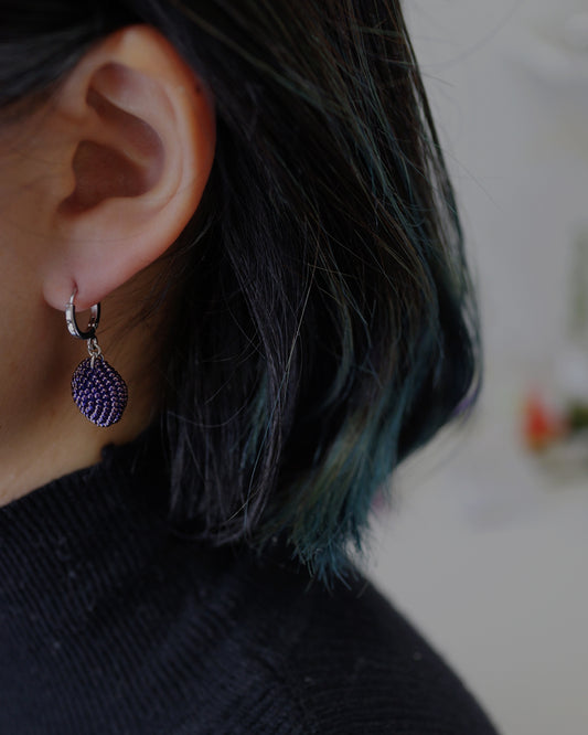 Olive seed-Purple/S Earrings