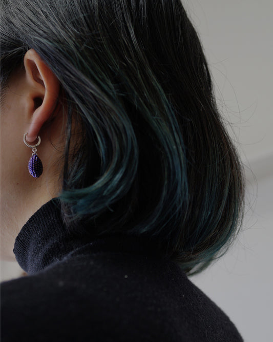 Olive seed-Purple/S Earrings