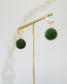 Olive seed-Green/S Earrings