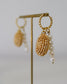 Olive seed-Gold+*Pearls Earrings