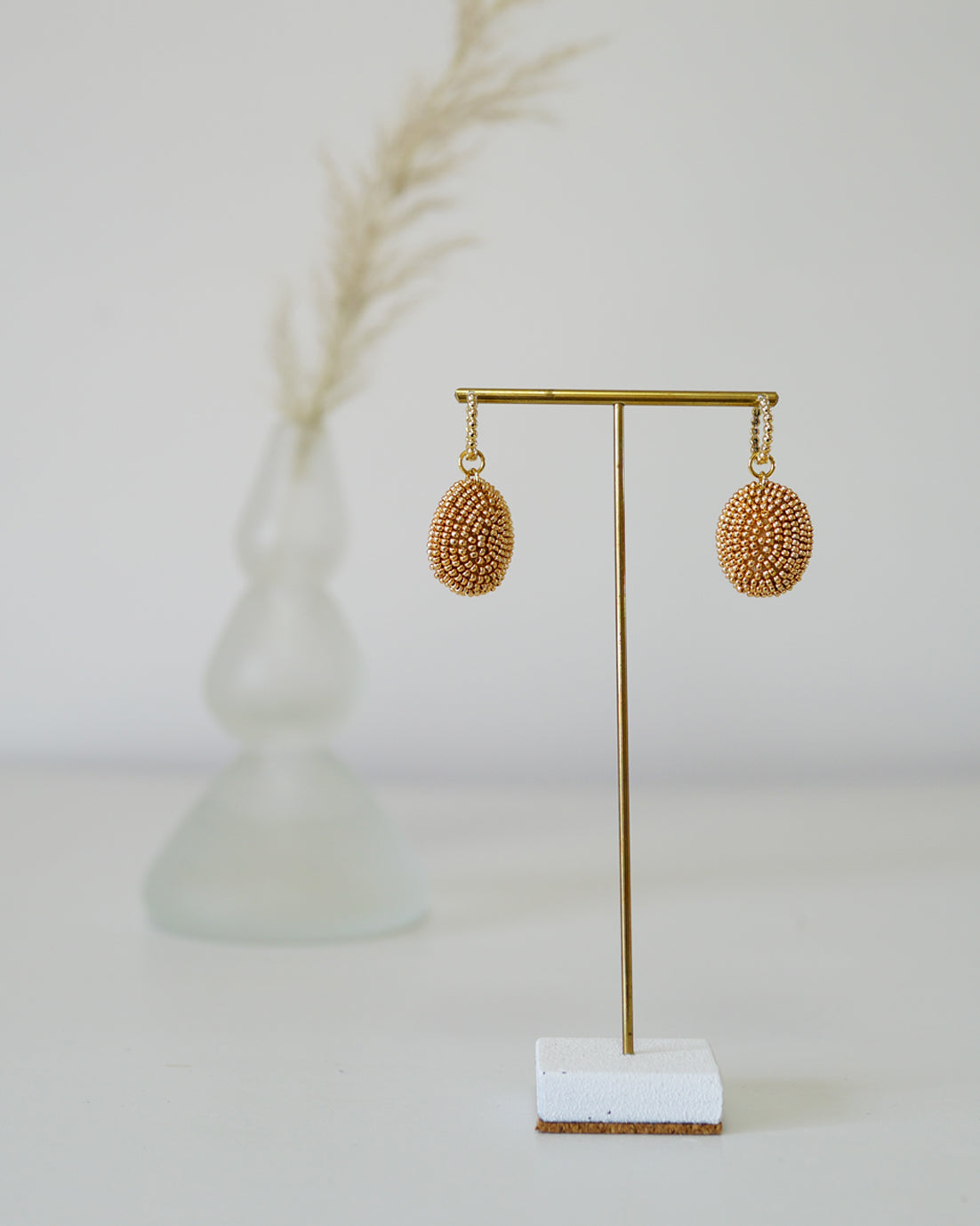 Olive seed-Gold/L Earrings
