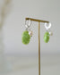 Beads seed-Light green+Pearl Earrings
